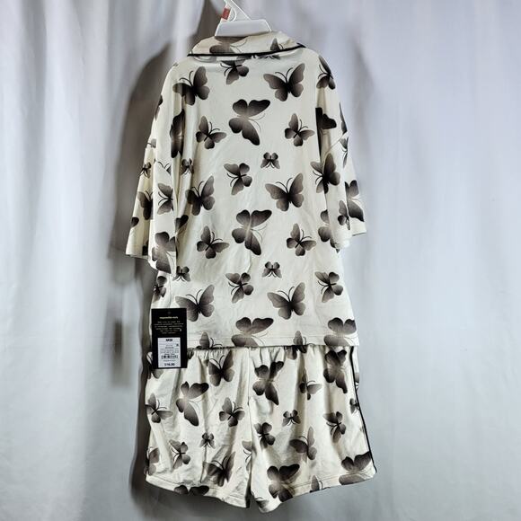 Art Class Kids Butterfly Print Pajama Set, Cream & Gray, Size M (8), NWT - Picture 2 of 6